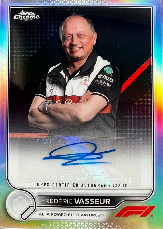 Frederic Vasseur 2022 Topps Chrome Formula 1 #CAC-FV2 Autographs RAW