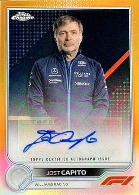 2022 Topps Chrome Formula 1 #CAC-JC Autographs - Orange Refractor /25