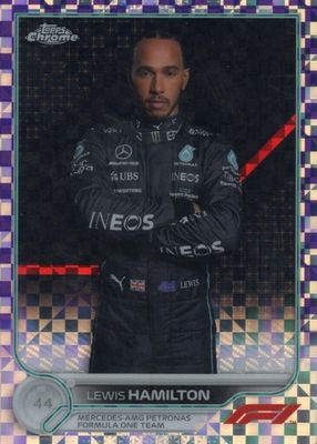 2022 Topps Chrome Formula 1 #5 Purple Checker Flag Refractor /199