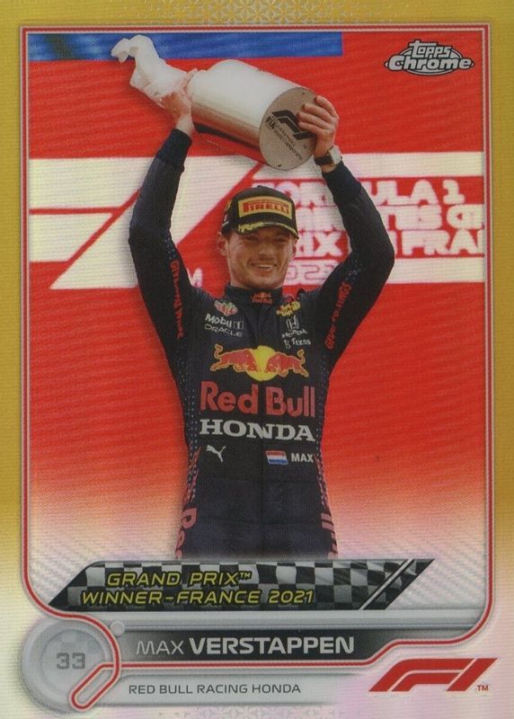 2020 Topps Chrome F1 Gold Refractor #6 Max Verstappen Rookie Card (#41/50)  - PSA MINT 9 - Pop 2 on Goldin Auctions