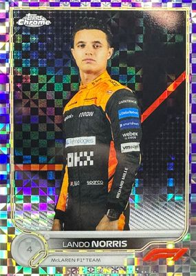 2022 Topps Chrome Formula 1 #33 Purple Checker Flag Refractor /199