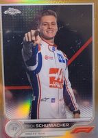 Mick Schumacher 2022 Topps Chrome Formula 1 #69 Gold Refractor /50