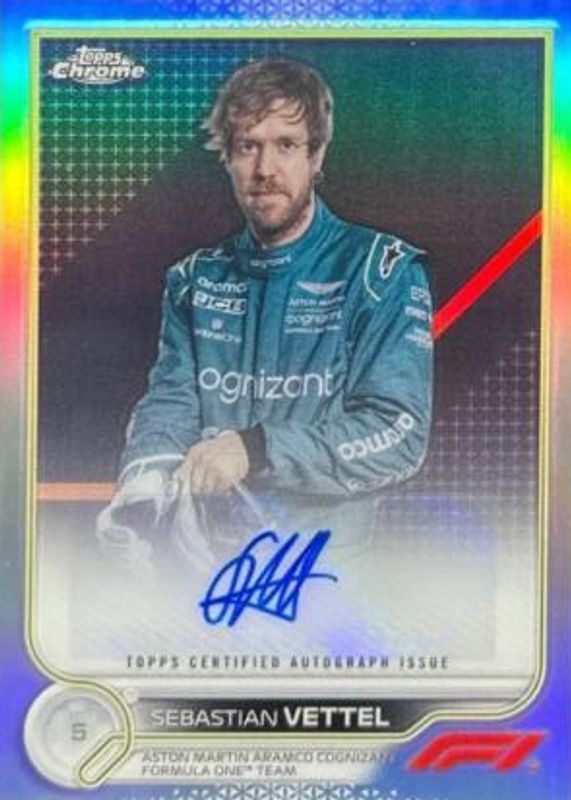Sebastian Vettel 2022 Topps Chrome Formula 1 #CAC-SV Autographs RAW