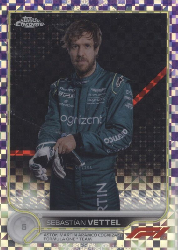 2022 Topps Chrome Formula 1 #9 Purple Checker Flag Refractor /199