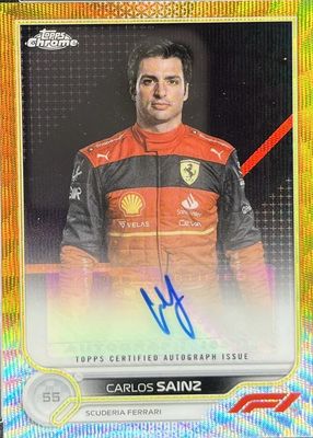 2022 Topps Chrome Formula 1 #CAC-CS Autographs - Gold Wave Refractor /50