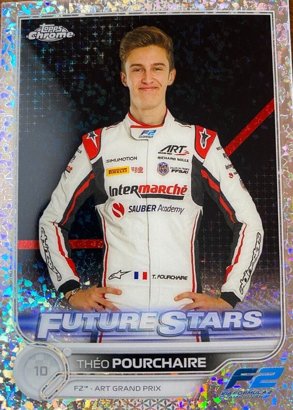 Theo Pourchaire 2022 Topps Chrome Formula 1 #86 Mini Diamonds Refractor /299 SGC 10