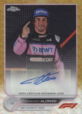 2022 Topps Chrome Formula 1 #CAC-FA Autographs - Gold Wave Refractor /50