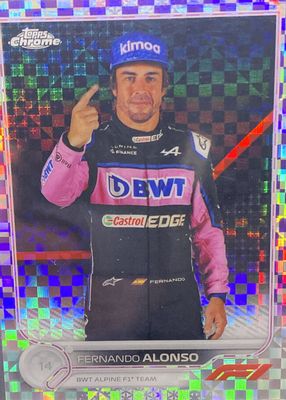 2022 Topps Chrome Formula 1 #13 Purple Checker Flag Refractor /199