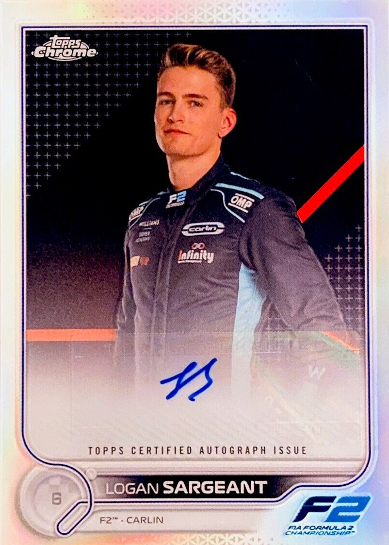 Logan Sargeant 2022 Topps Chrome Formula 1 #CAC-LS2 Autographs