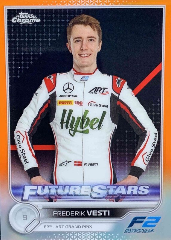 Frederik Vesti 2022 Topps Chrome Formula 1 #85 Orange Refractor /25 SGC 10