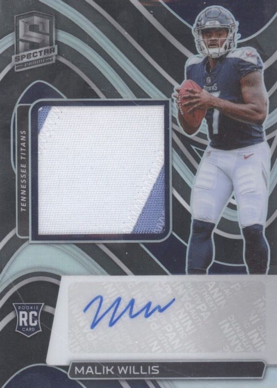 Malik Willis 2022 Spectra #225 Rookie Patch Auto /125 Rookie SGC 10