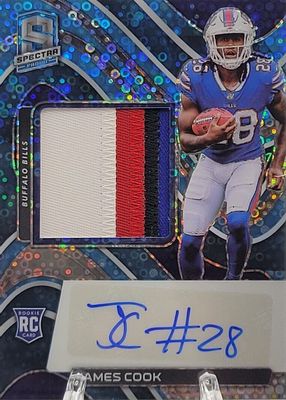 2022 Spectra #222 Rookie Patch Auto - Neon Blue /60