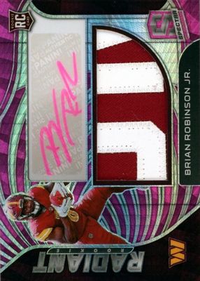 2022 Spectra #RAD-BRO Radiant Rookie Patch Signatures - Neon Pink /25