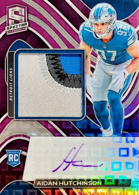 2022 Spectra #202 Rookie Patch Auto - Neon Purple /30