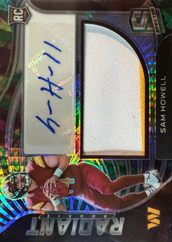 Sam Howell 2022 Spectra #RAD-SHO Radiant Rookie Patch Signatures - Celestial /75 Rookie SGC 10