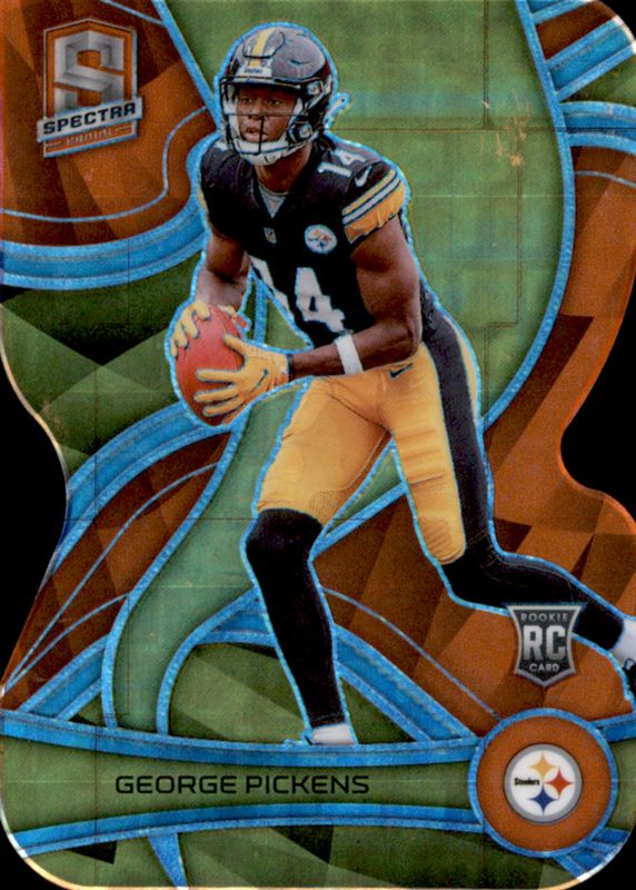 George Pickens 2022 Spectra #152 Neon Orange Die-Cut /15 Rookie RAW