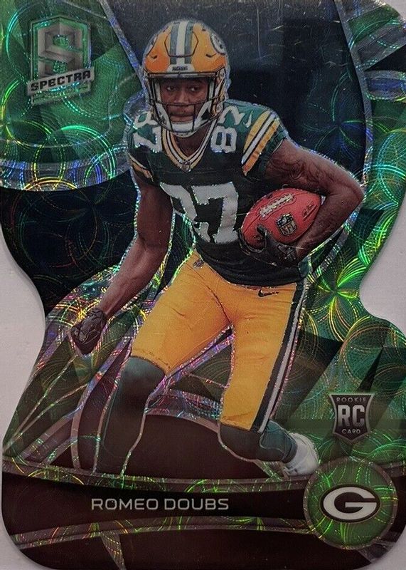 Romeo Doubs 2022 Spectra #174 Neon Green Die-Cut /30 Rookie RAW