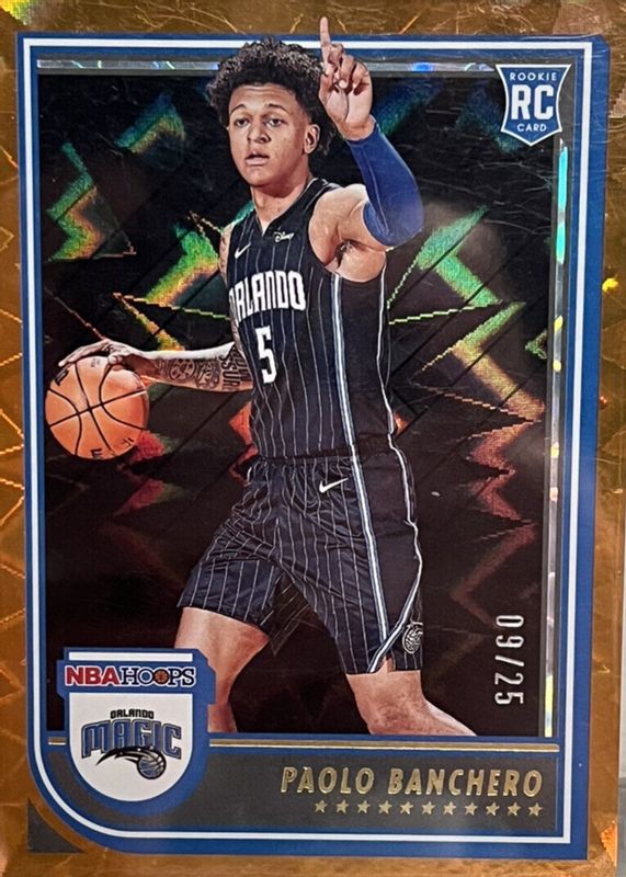 Paolo Banchero 2022 Hoops #231 Orange Explosion /25 Rookie RAW