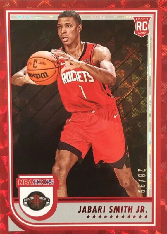 Jabari Smith Jr. 2022 Hoops #233 Hyper Red /99 Rookie PSA 10