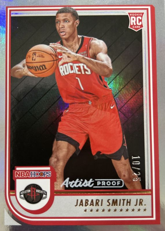 Jabari Smith Jr. 2022 Hoops #233 Artist Proof /25 Rookie RAW