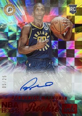 2022 Hoops #RI-BDM Rookie Ink - Red /25
