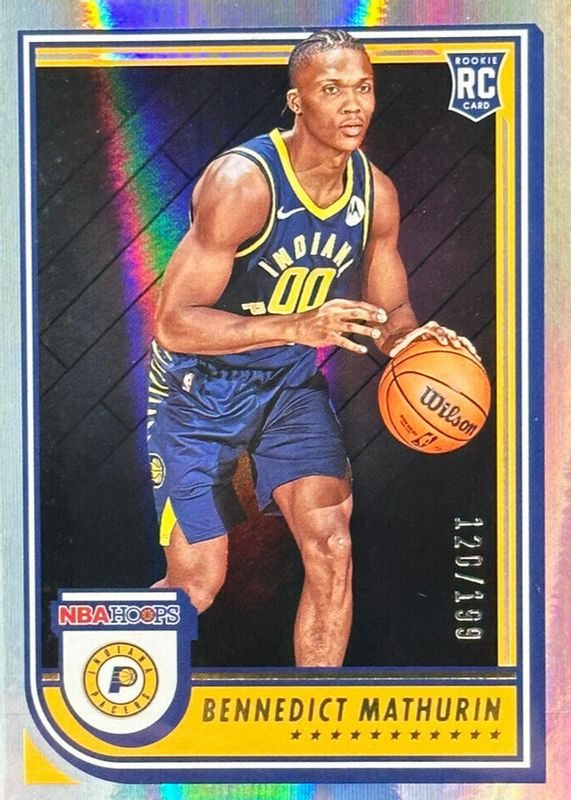 Bennedict Mathurin 2022 Hoops #236 Premium Box Set /199 Rookie PSA 10