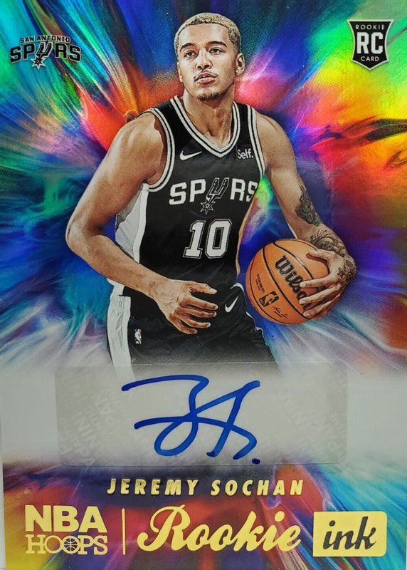 Jeremy Sochan 2022 Hoops #RI-JMS Rookie Ink PSA 10 Price Guide