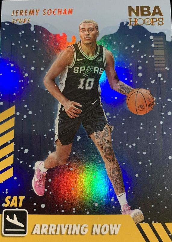 Jeremy Sochan 2022 Hoops #9 Arriving Now - Winter Holo Rookie SGC 10