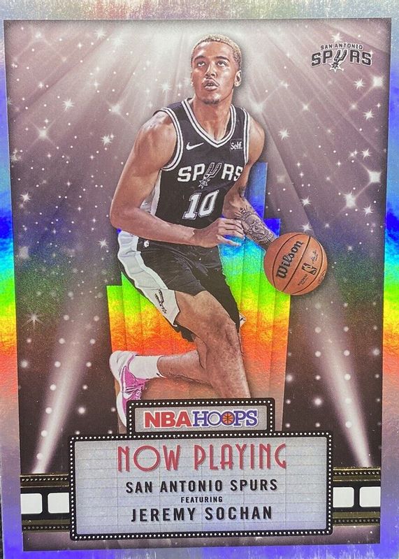 Jeremy Sochan 2022 Hoops #9 Now Playing - Holo Rookie BGS 9