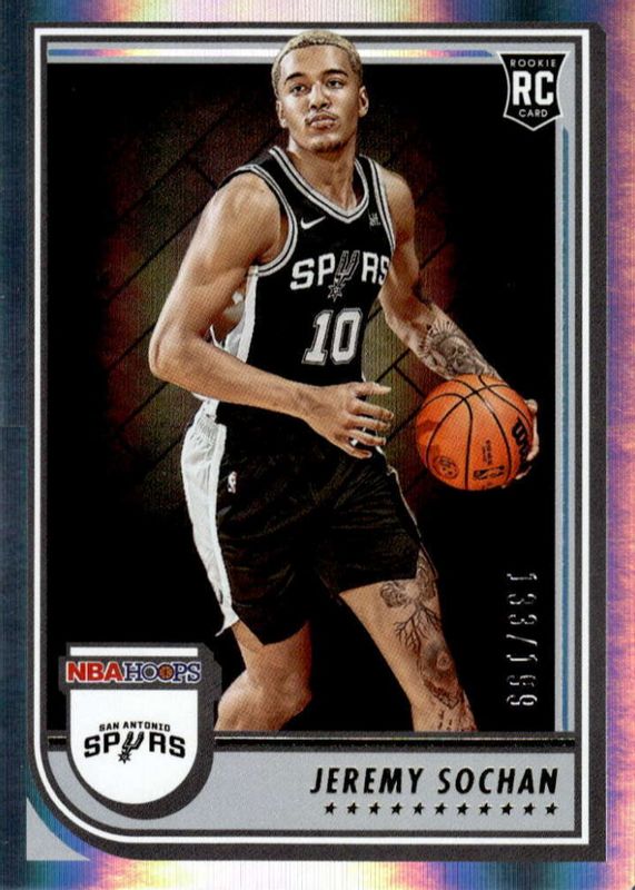 Jeremy Sochan 2022 Hoops Premium Box Set #239 Price Guide - Sports