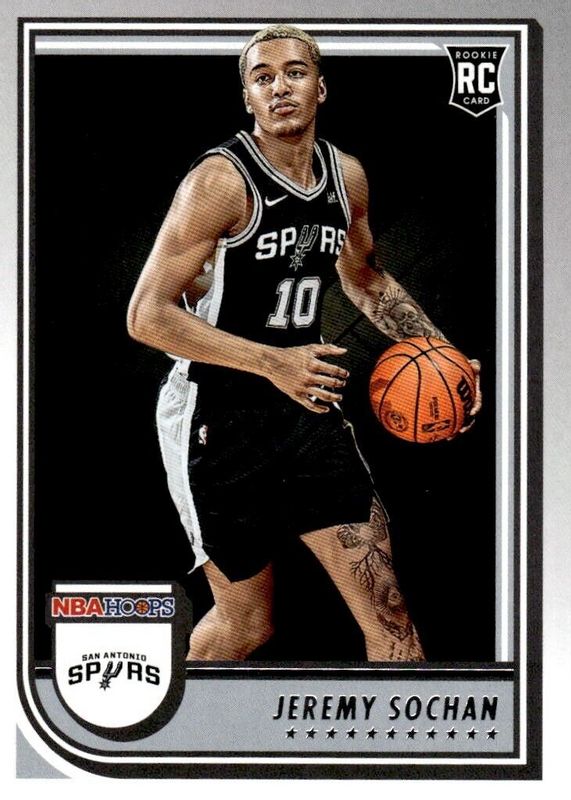 Jeremy Sochan 2022 Hoops #239 Base Rookie SGC 9.5