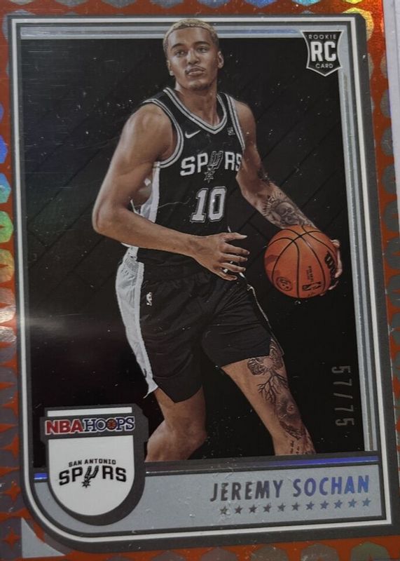 Jeremy Sochan 2022 Hoops #239 Gravity /75 Rookie BGS 9.5