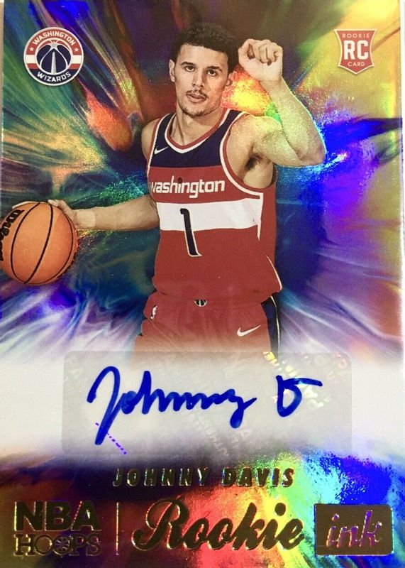 Johnny Davis 2022 Hoops #RI-JDV Rookie Ink RAW
