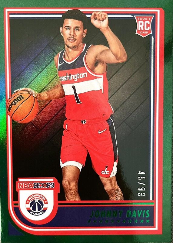 Johnny Davis 2022 Hoops #240 Green /99 Rookie RAW