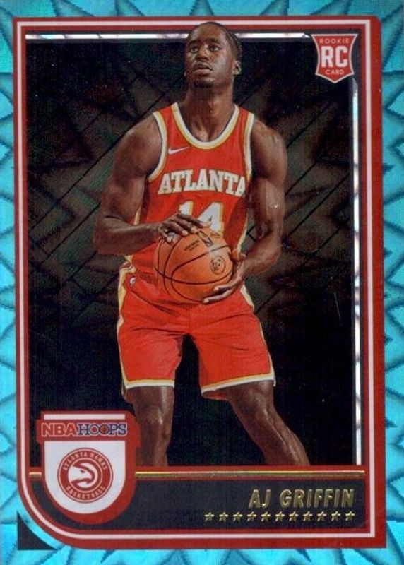 AJ Griffin 2022 Hoops #246 Teal Explosion Rookie PSA 9