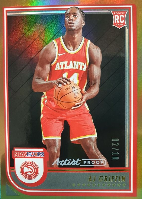 AJ Griffin 2022 Hoops #246 Artist Proof Gold /10 Rookie SGC 10