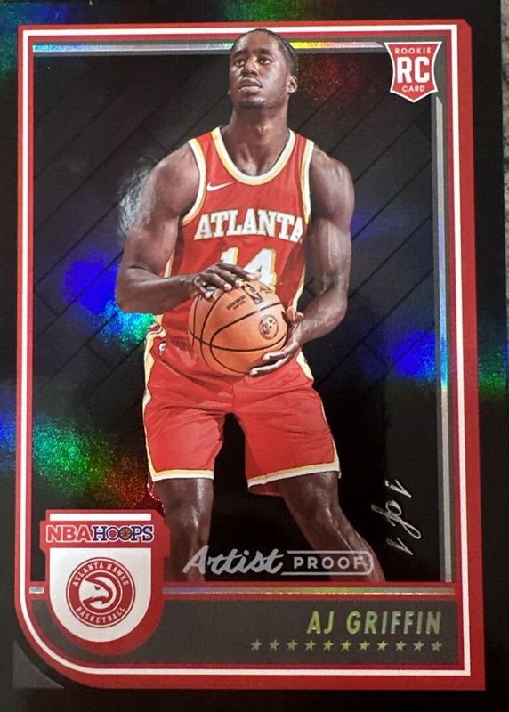 AJ Griffin 2022 Hoops #246 Artist Proof Black /1 Rookie SGC 10