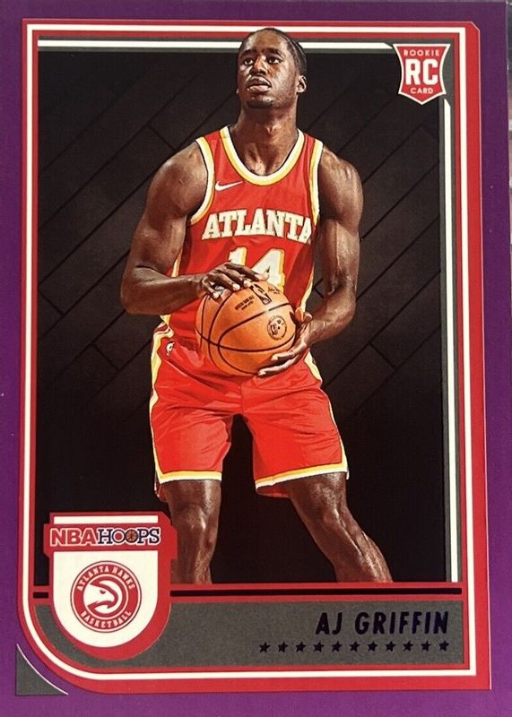 AJ Griffin 2022 Hoops #246 Purple Rookie RAW