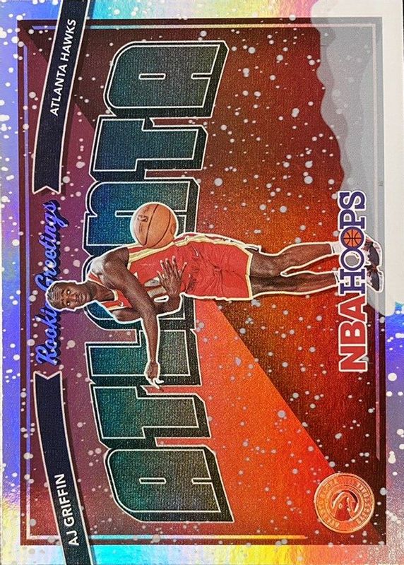 AJ Griffin 2022 Hoops #16 Rookie Greetings - Winter Holo RAW