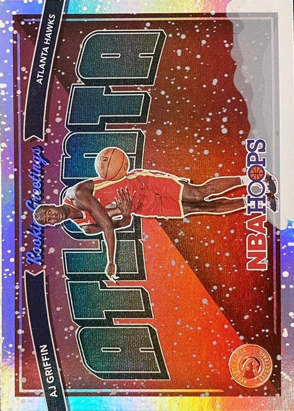 AJ Griffin 2022 Hoops #16 Rookie Greetings - Winter Holo SGC 9.5