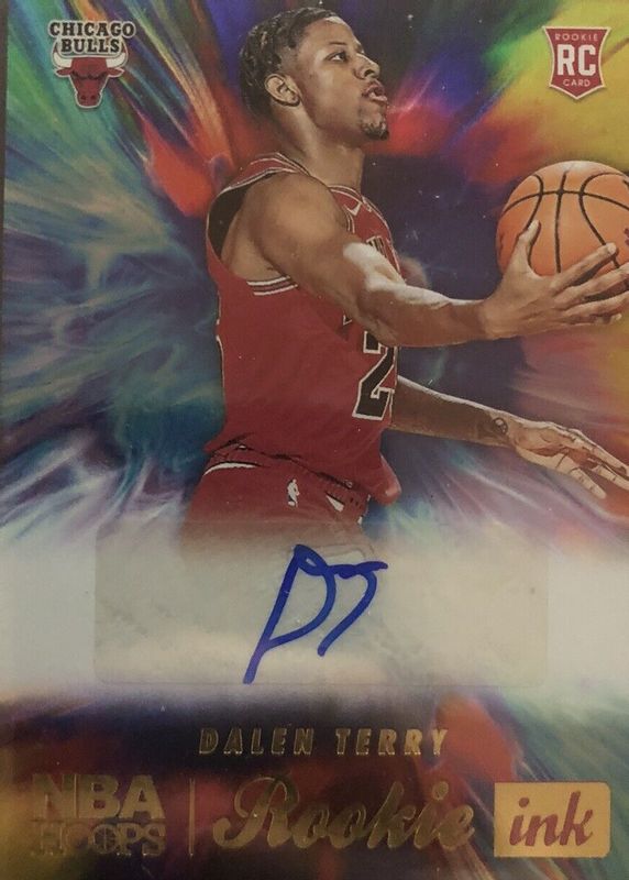 Dalen Terry 2022 Hoops #RI-DTY Rookie Ink RAW