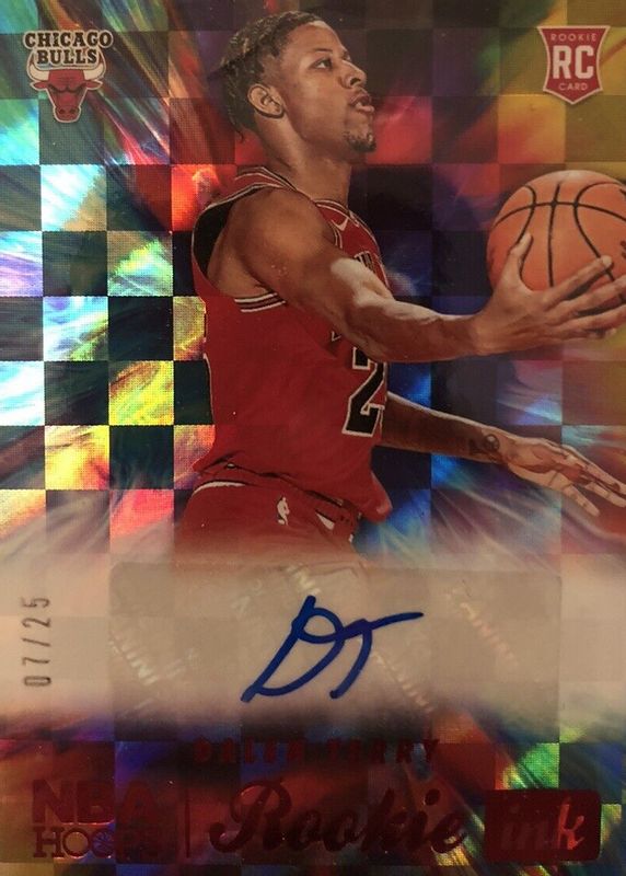 Dalen Terry 2022 Hoops #RI-DTY Rookie Ink - Red /25 RAW