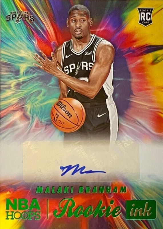 Malaki Branham 2022 Hoops #RI-MBH Rookie Ink - Green Rookie SGC 10