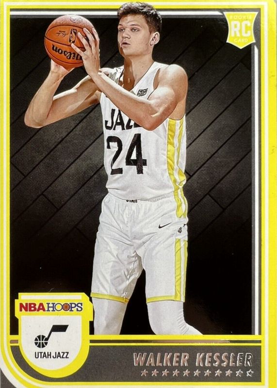 Walker Kessler 2022 Hoops #252 Yellow Rookie RAW