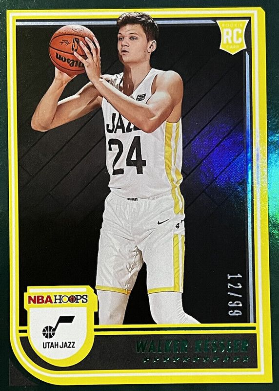 Walker Kessler 2022 Hoops #252 Green /99 Rookie SGC 9.5