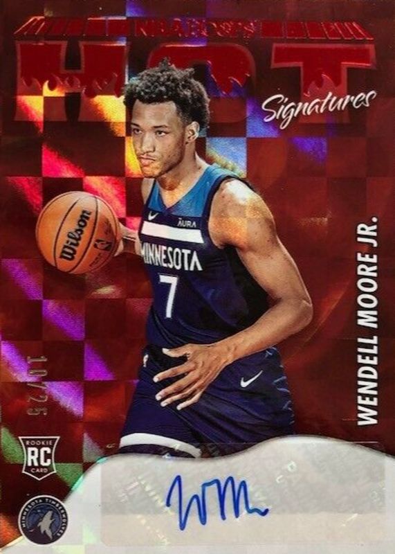 2022 Hoops #HSR-WDM Hot Signatures Rookies - Red /25