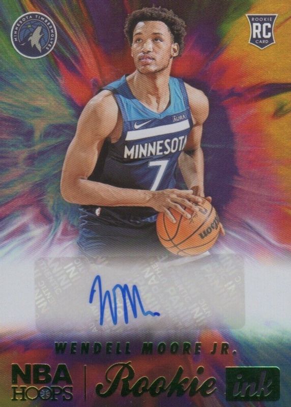 Wendell Moore Jr. 2022 Hoops #RI-WDM Rookie Ink - Green PSA 10