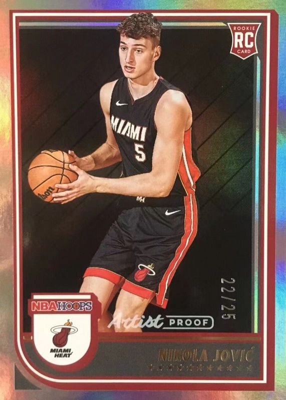 Nikola Jovic 2022 Hoops #256 Artist Proof /25 Rookie RAW