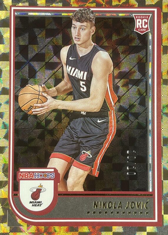 Nikola Jovic 2022 Hoops #256 Hyper Gold /10 Rookie RAW