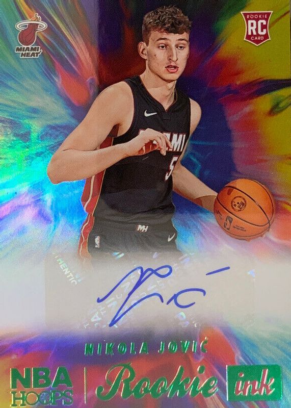 Nikola Jovic 2022 Hoops #RI-NKJ Rookie Ink - Green SGC 10